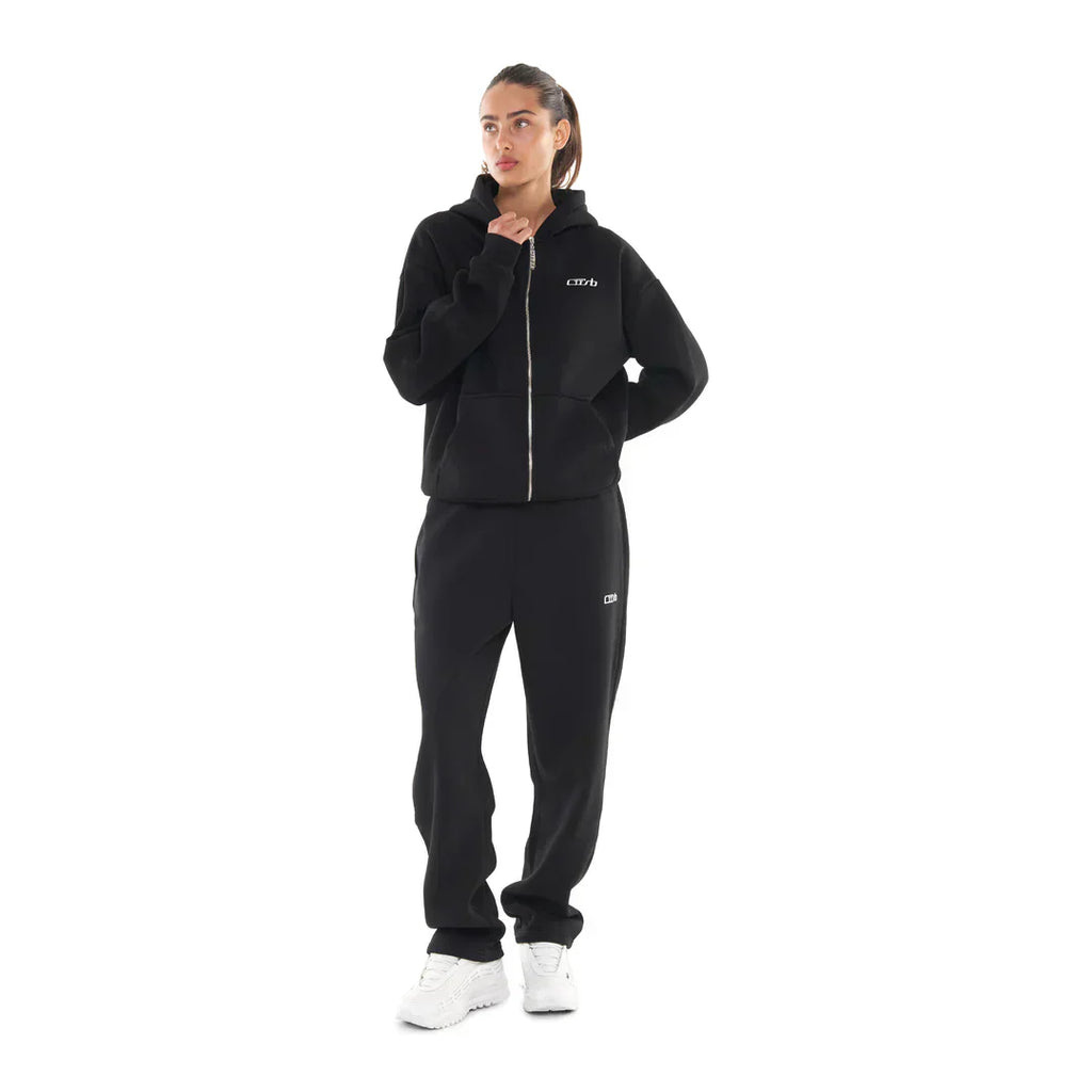 OPEN LEG JOGGER BLACK