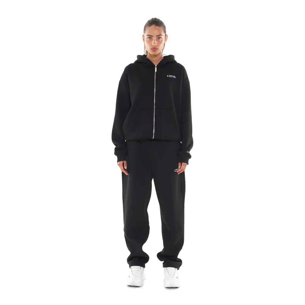 OPEN LEG JOGGER BLACK